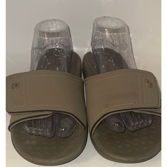Vionic Kiwi -Men's Motion Control Orthotic Slide Sandal Camel Khaki Sz 7 US - Picture 1 of 8